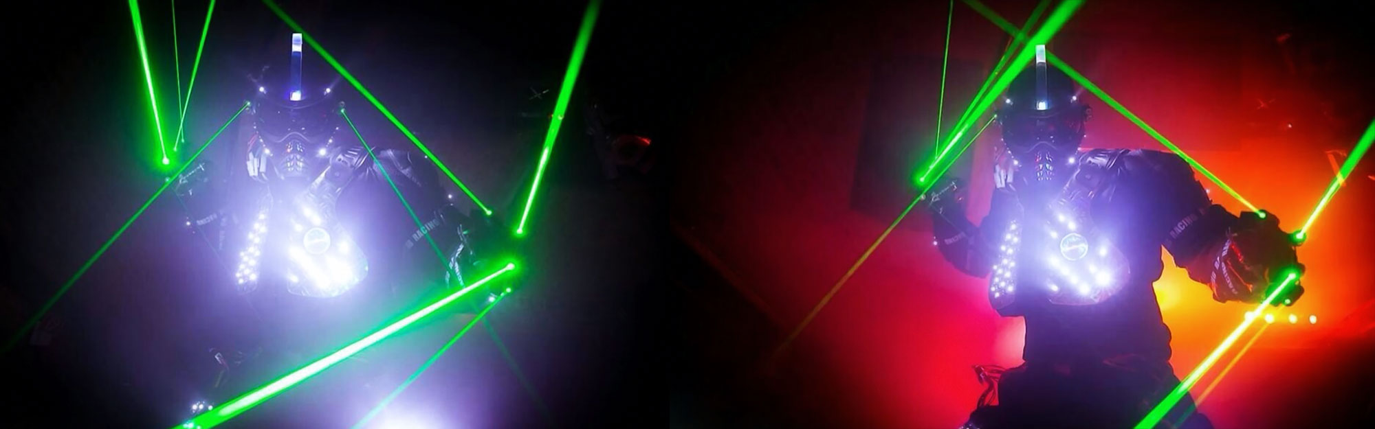Roboter Lasershow mit Laserboyz und Lasergirlz